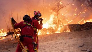 Personal de la UME en los incendios