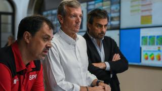 El presidente de la Xunta en el Centro de Coordinación, en Santiago