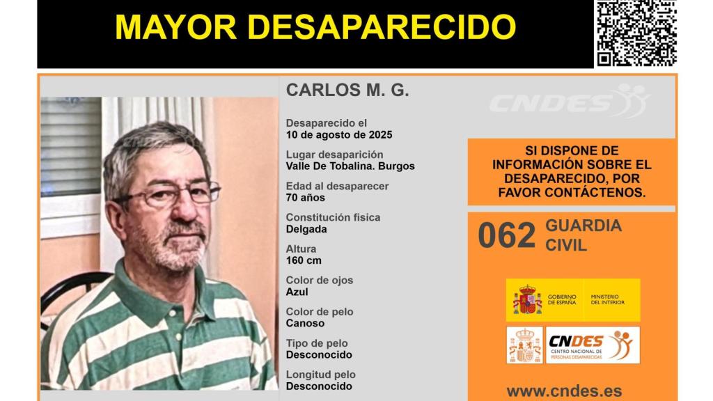 El cartel del hombre desaparecido