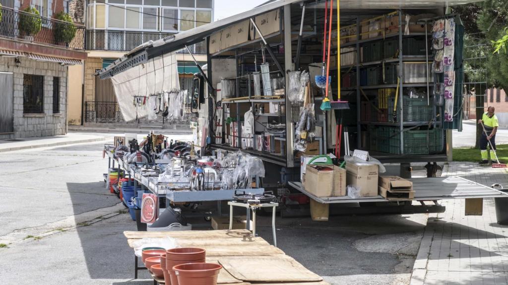 Un puesto de venta ambulante