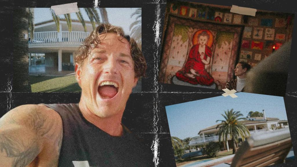 El exguardaespaldas de Beckham Craig Ainsworth en un montaje con imágenes del retiro.