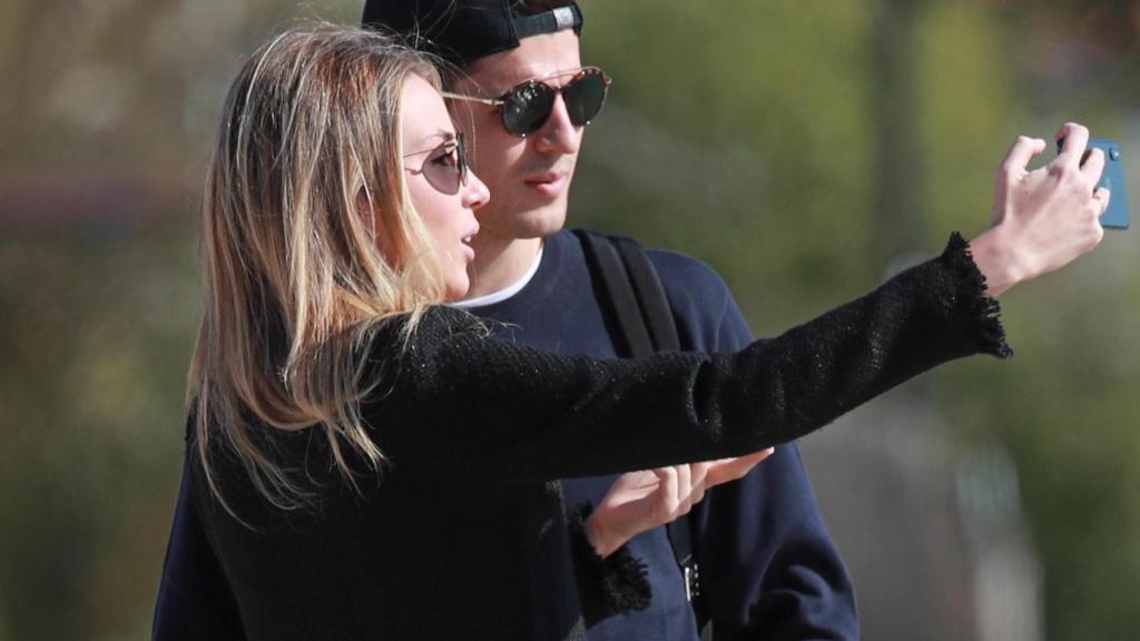 Alice Campello y Álvaro Morata en Ibiza, en febrero de 2019.