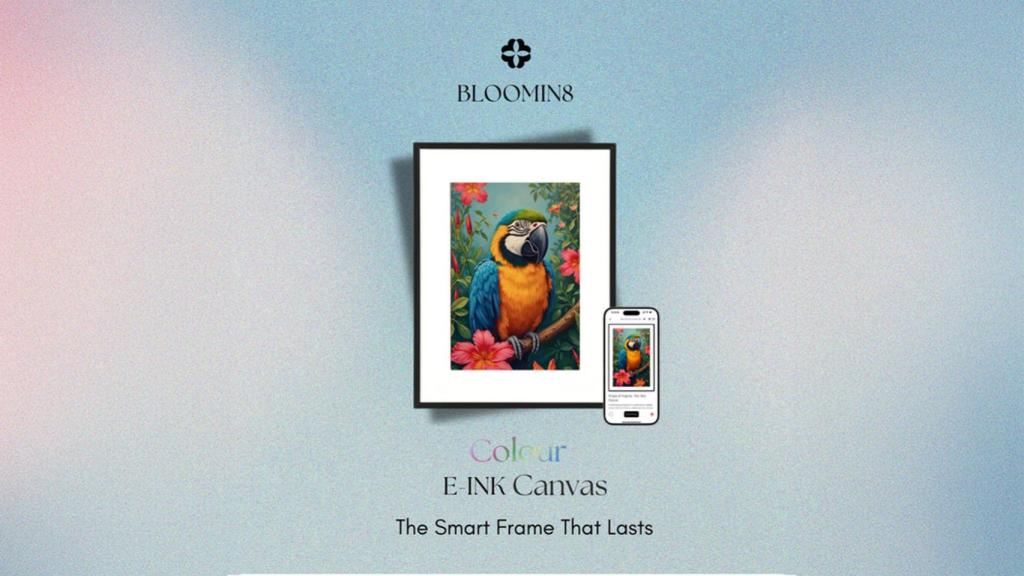 Cuadro con pantalla de tinta electrónica a color Bloomin8.