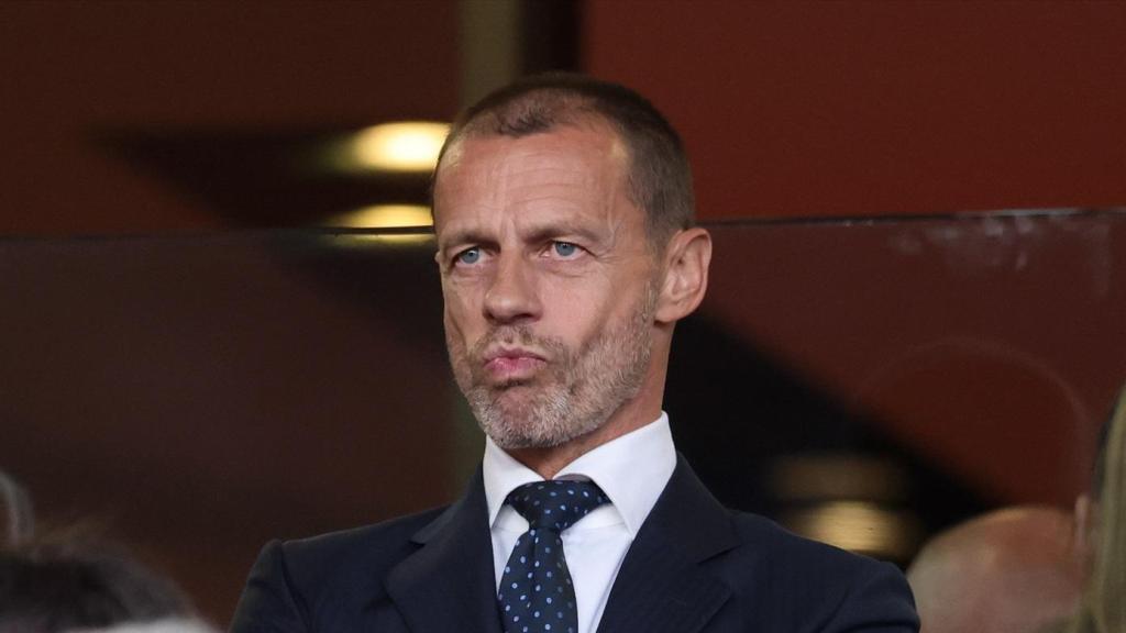 Aleksandr Ceferin, presidente de la UEFA, en la final de la Europa League de 2024.
