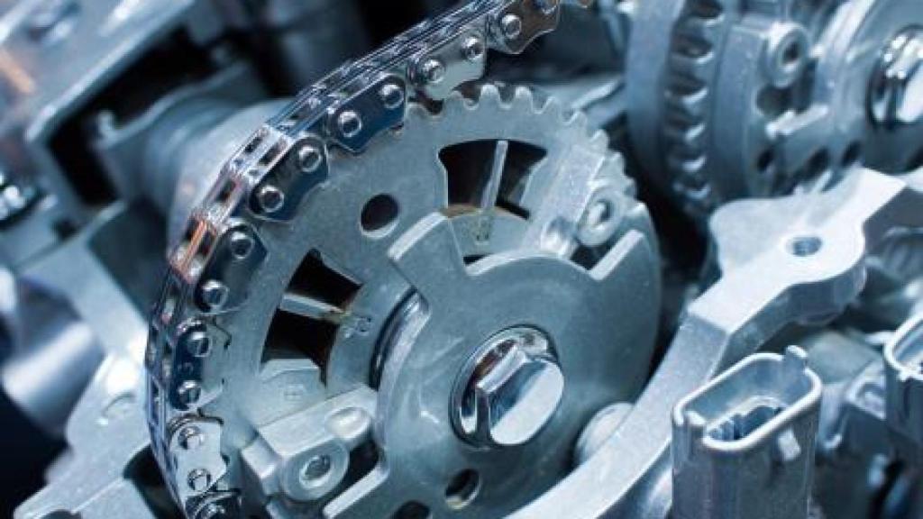 Imagen de la cadena de distribución de un coche.