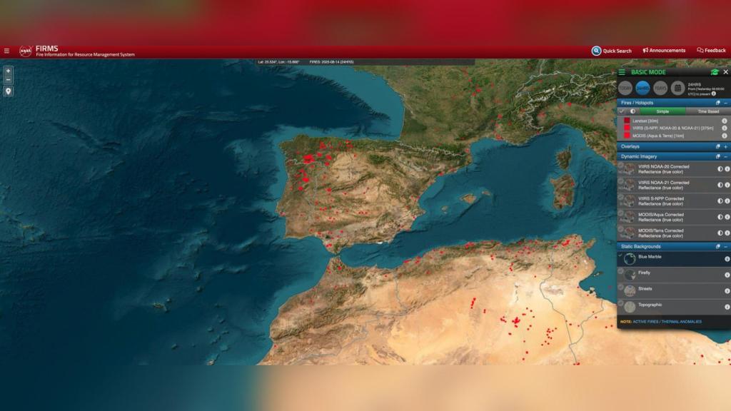 Interfaz completa del mapa.