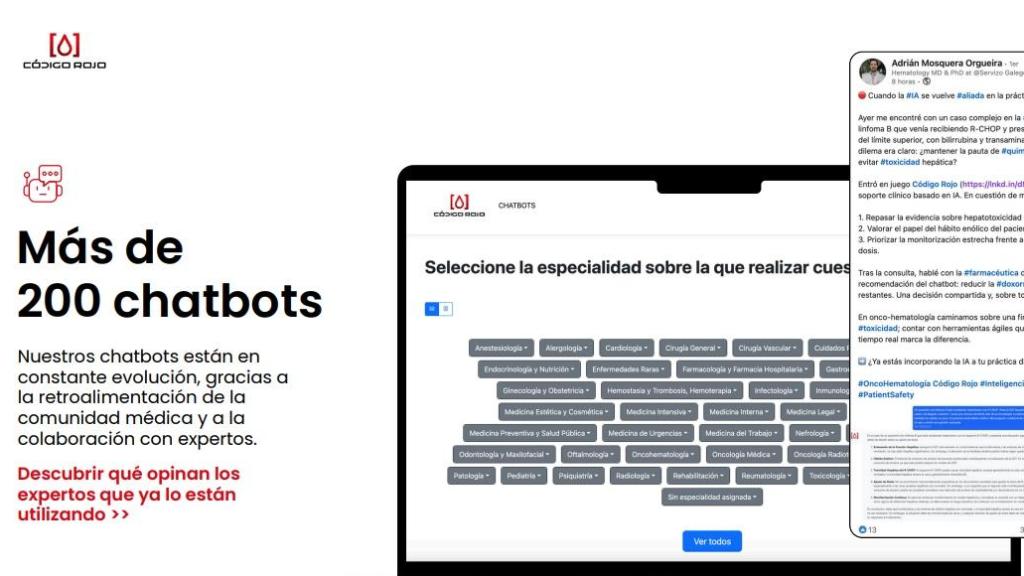 Plataforma gratuita Código Rojo, impulsada por el grupo de investigadores de Andrés Moquera.