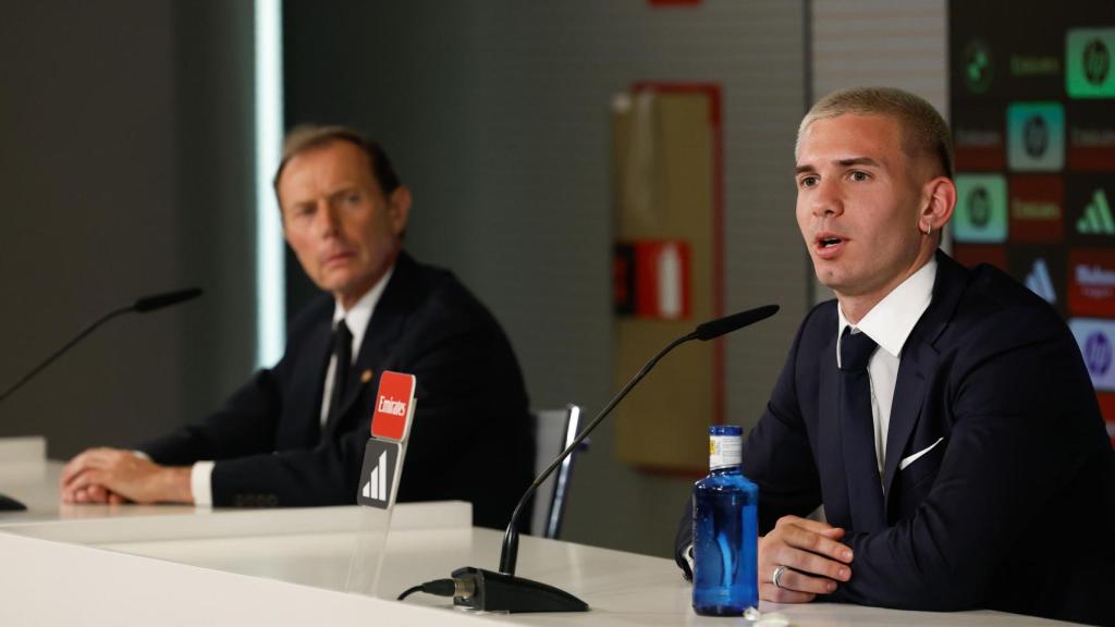Franco Mastantuono, en su presentación como nuevo jugador del Real Madrid.