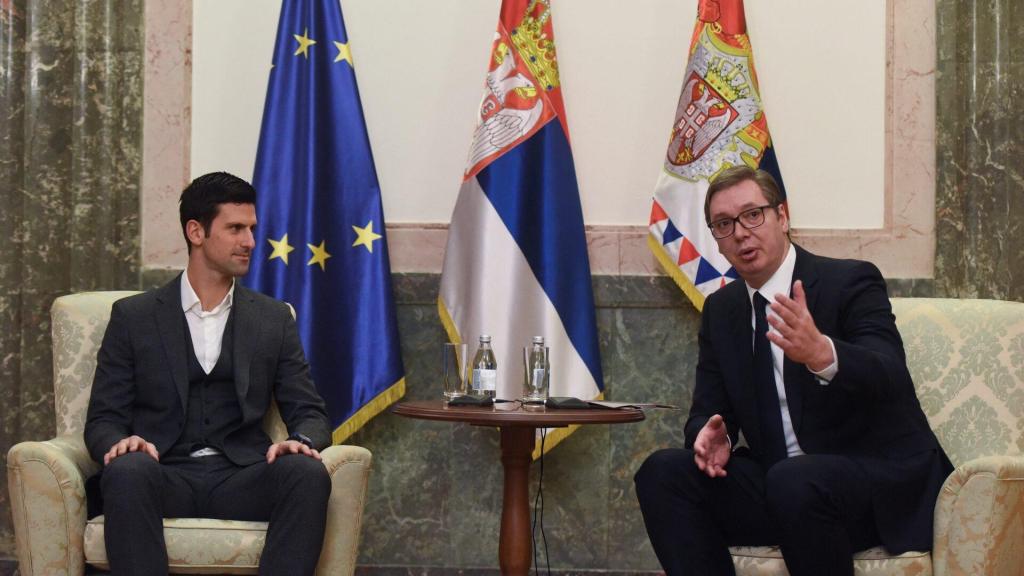 Novak Djokovic reunido con Aleksandar Vucic en 2022