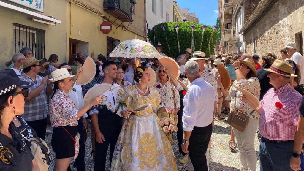 Una de les 'obreres', el día 15 de agosto en Bétera, en una imagen de archivo. EE