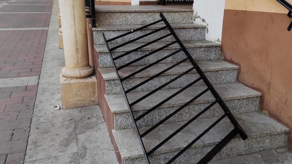 Vandalismo en San Clemente (Cuenca). Foto: Ayuntamiento.