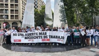 Manifestación contra la siniestralidad laboral en Aragón