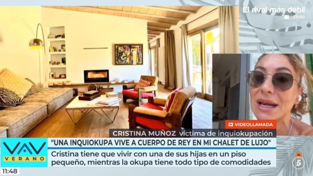 Cristina Muñoz, víctima de inquiokupación, en 'Vamos a ver'.