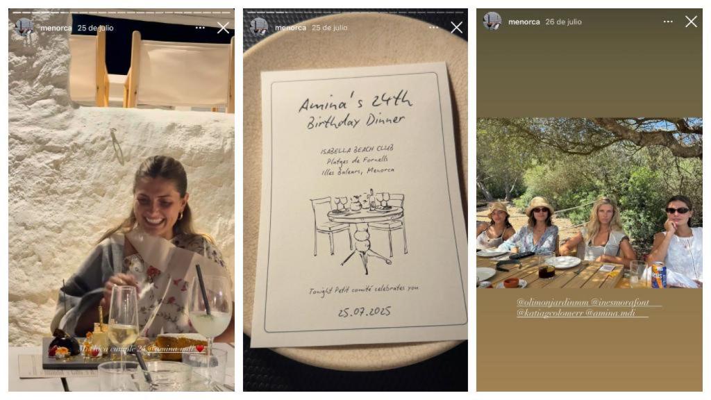 Las fotografías del cumpleaños y las vacaciones de Amina en Menorca.