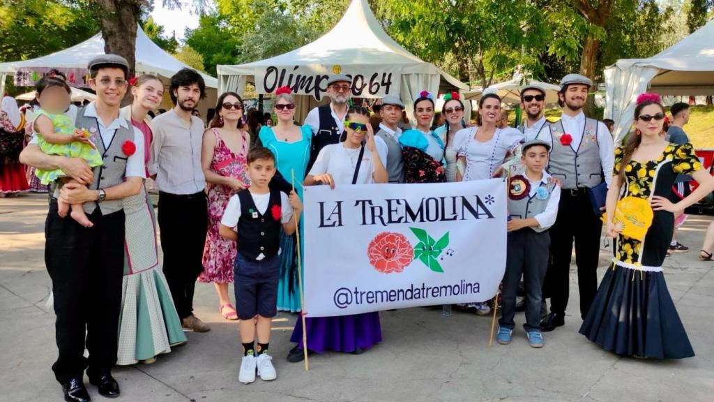 La asociación La Tremolina en las fiestas de Madrid.
