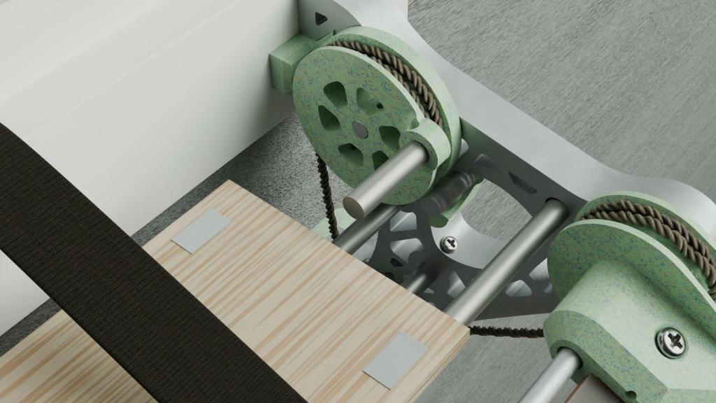 Diseño de poleas y varillas de aluminio de Solaris