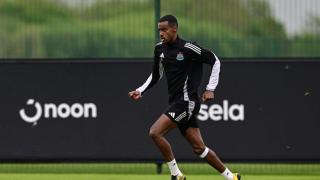 Isak, durante un entrenamiento.