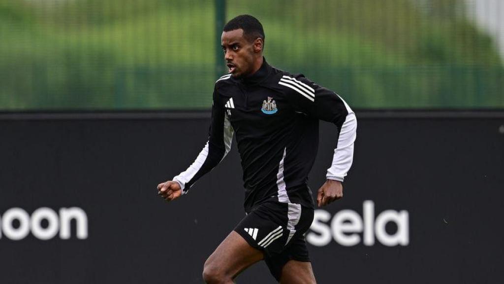 Isak, durante un entrenamiento.