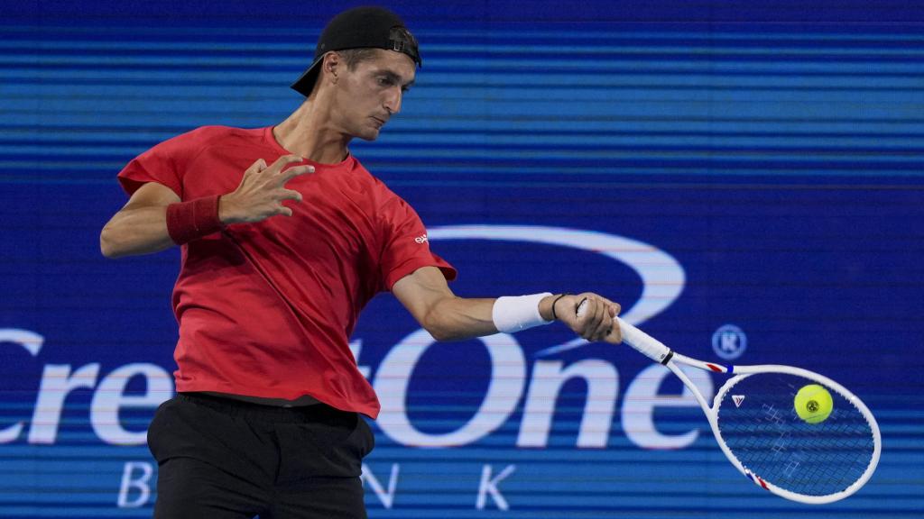 Terence Atmane, durante el partido contra Rune.