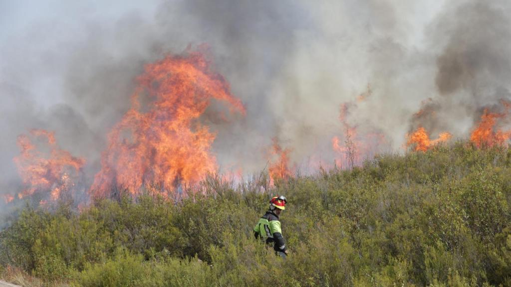 Incendio en Puercas, sierra de la culebra, Zamora