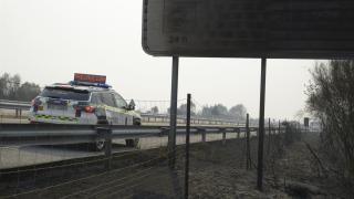 Una de las carreteras cortadas estos días en Ourense.