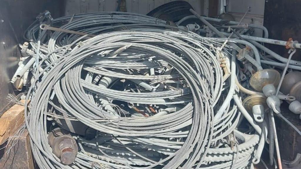 Parte del material robado.