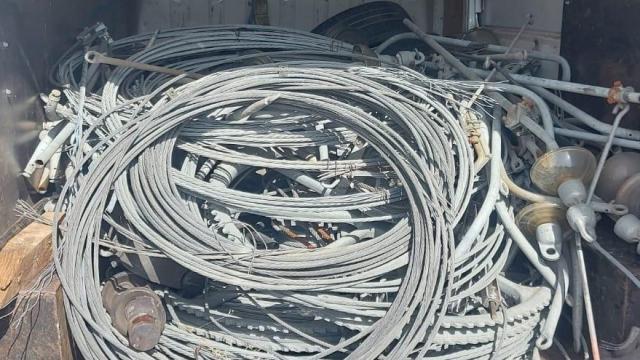 Parte del material robado.