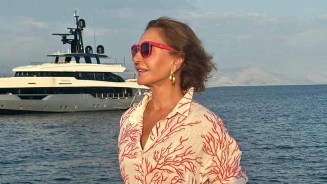 Naty Abascal, en una imagen de sus redes sociales, a bordo del yate de Valentino.