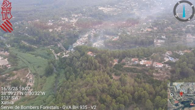 Incendio forestal de Xàtiva. GVA