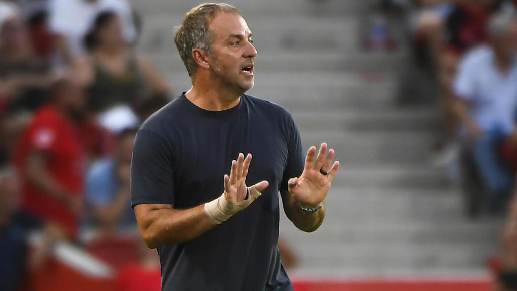 El técnico del FC Barcelona, Hansi Flick.