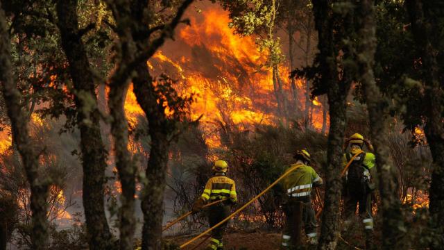 Imagen del incendio forestal en El Payo (Salamanca)
