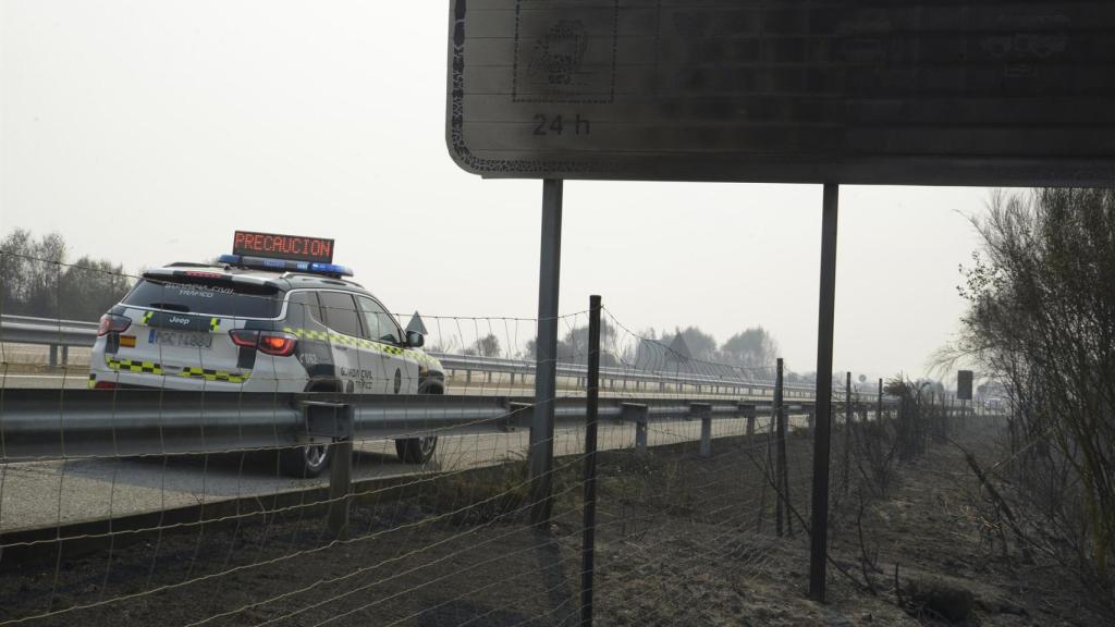 Situación en autovía A52, a 15 de agosto de 2025, en Ourense, Galicia (España).