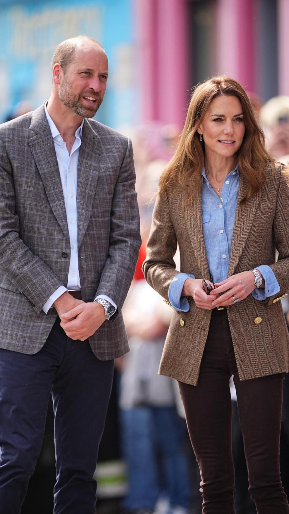 Los Príncipes Guillermo y Kate, en Escocia, en abril de 2025.