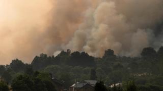 Incendio forestal en la localidad leonesa de Fasgar