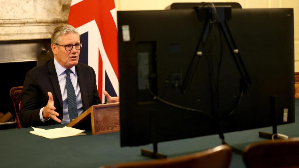 Starmer interviene en la reunión virtual de la Coalición de los Dispuestos