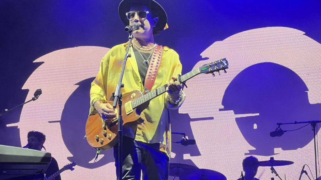 Coti, al inicio del concierto en A Coruña.