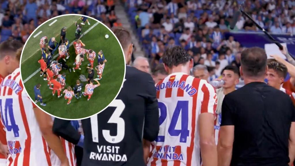 Simeone estalla en la pausa de hidratación contra el micrófono de LaLiga