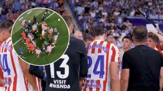 Simeone estalla en la pausa de hidratación contra el micrófono de LaLiga