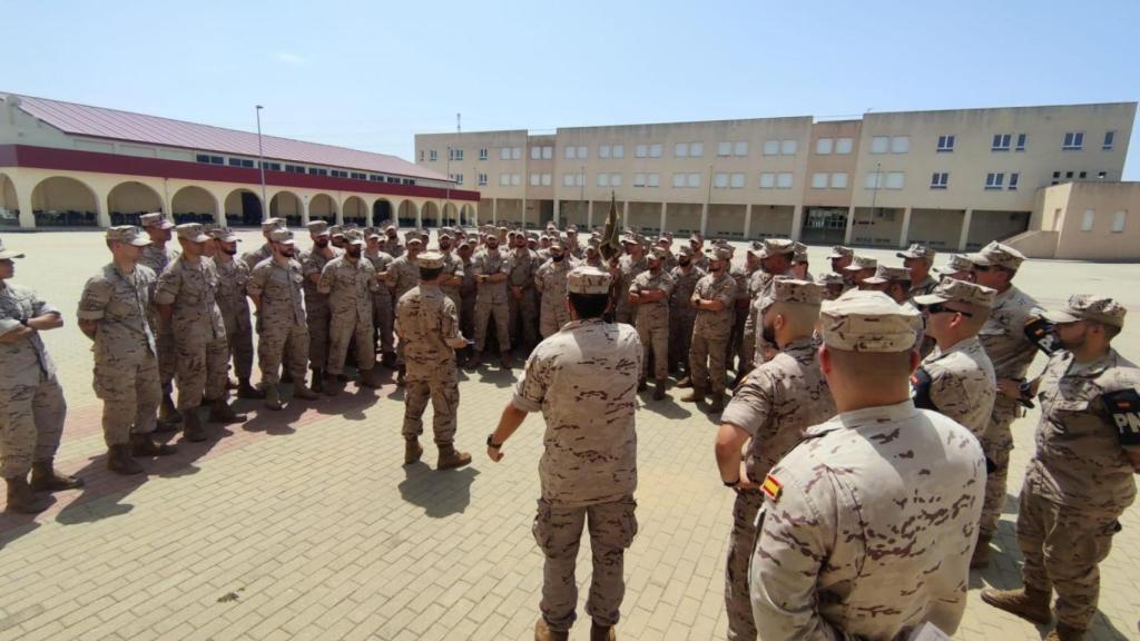 Personal de Infantería de Marina Tercio de Armada lista para partir hacia los incendios