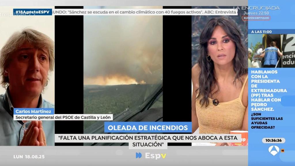 Carlos Martínez y Lorena García en 'Espejo Público'.