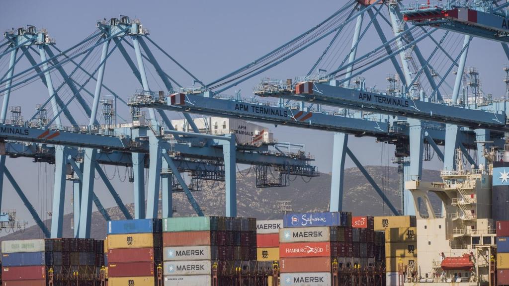 Terminal de contenedores del puerto de Algeciras.