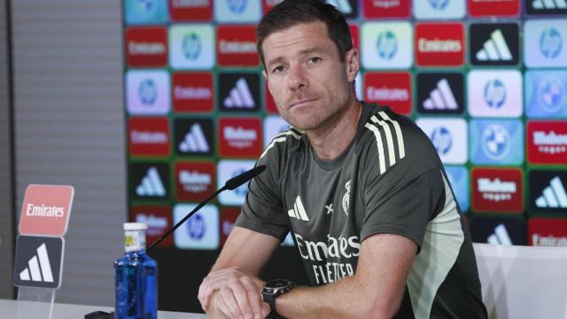 Xabi Alonso, en rueda de prensa con el Real Madrid