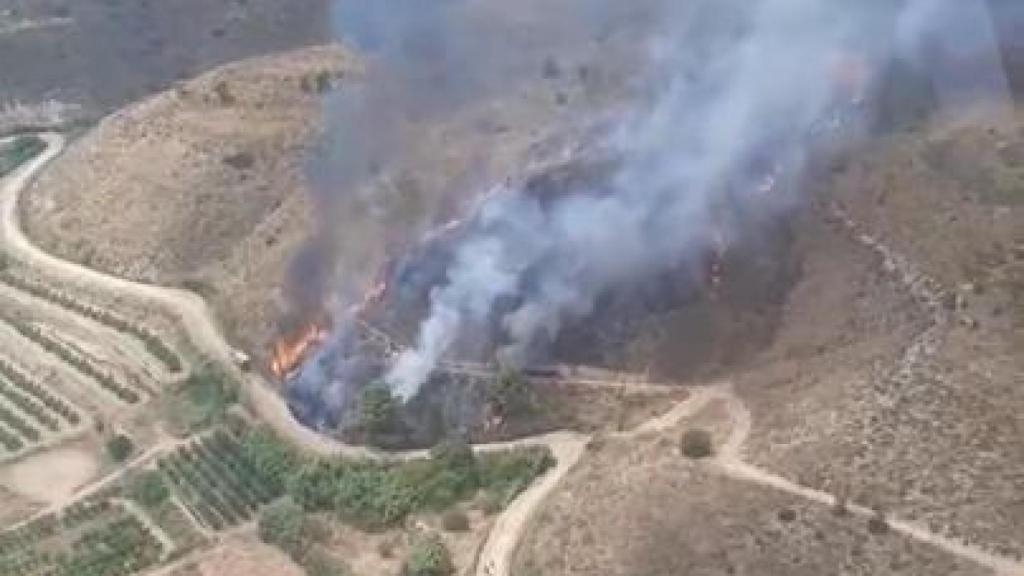 Incendio declarado este lunes en Torrente de Cinca.