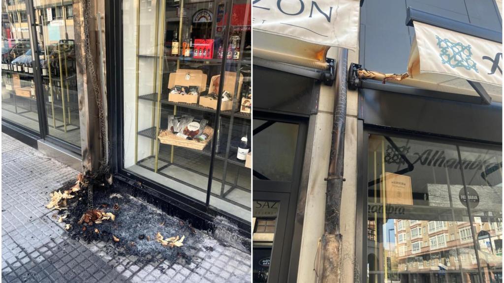 Estado en el que quedó el exterior del local