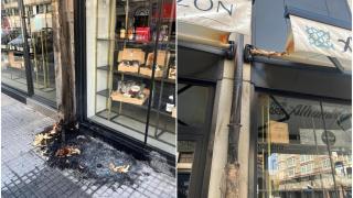 Estado en el que quedço el exterior del local