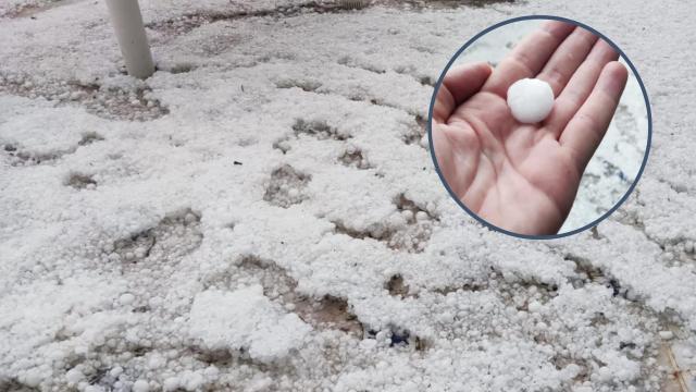 Granizo en La Codoñera (Teruel)