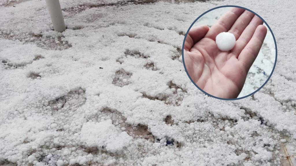 Granizo en La Codoñera (Teruel)