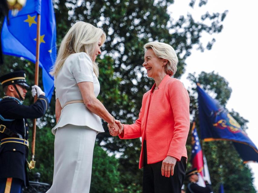 Von der Leyen, en la recepción.