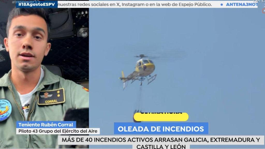 Rubén Corral, piloto del Ejército del Aire, en el programa 'Espejo Público'