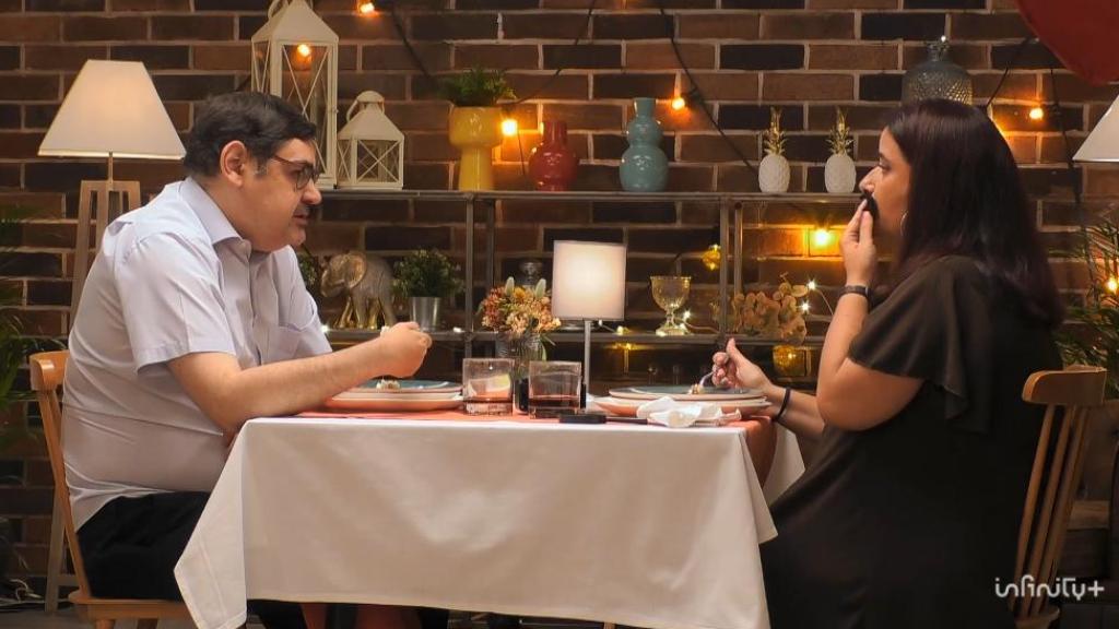 Momento de la cita entre Óscar y Sonia, en 'First Dates'